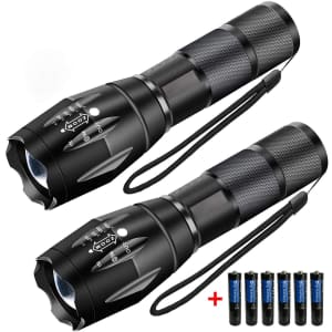 WDYS Tactical T6 Flashlight 2-Pack for $9 WDYS Tactical T6 Flashlight 2-Pack for $9