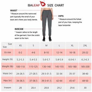 BALEAF EVO Women's Athletic Joggers Quick Dry Workout Outdoor Pants Zippered Pockets Lightweight for $30