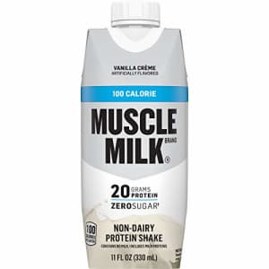 Muscle Milk 100 Calorie Protein Shake, Vanilla Crme, 20g Protein, 11 Fl Oz, 12 Pack for $35