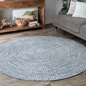 nuLOOM Wynn Braided Indoor/Outdoor Area Rug, 5' Round, Light Blue for $91 nuLOOM Wynn Braided Indoor/Outdoor Area Rug, 5' Round, Light Blue for $91