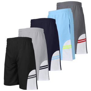 Men's Moisture-Wicking Mesh Shorts 5-Pack for $34