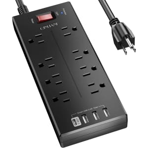 Qinlianf 8-Outlet 4-USB Surge Protector Power Strip for $13