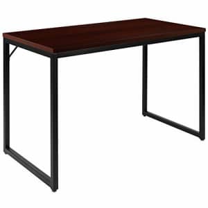 Flash Furniture Commercial Grade Industrial Style Office Desk - 47" Length (Mahogany) for $100