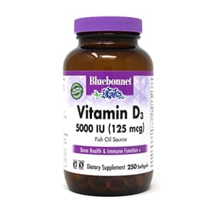 BlueBonnet Nutrition Vitamin D3 5000 IU Softgels, Aids in Muscle and Skeletal Growth, for $21