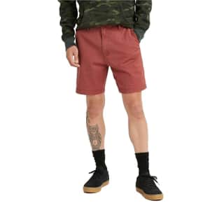 Levi's Men's Chino EZ Shorts, Marsala - Red, XX-Large for $27