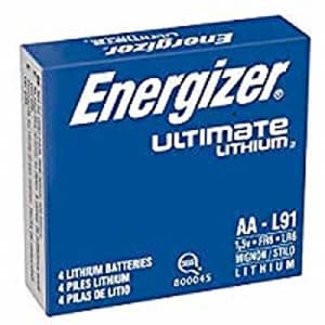 energizer L91 AA Ultimate Lithium Batteries (Pack of 4) for $54