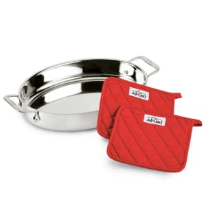 All-Clad Stainless Steel 15" Oval Baker & Pot Holder Set. Coupon code "VIP" drops it to the lowest price we could find by $107.