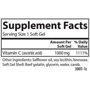 Carlson Labs Carlson - C-Gels, 1000mg, Vitamin C Softgels, Immune Support & Heart Health, Vitamin C Softgels, for $23 Carlson Labs Carlson - C-Gels, 1000mg, Vitamin C Softgels, Immune Support & Heart Health, Vitamin C Softgels, for $23
