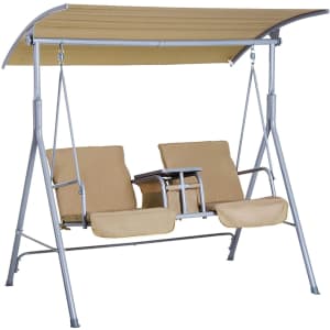 Outsunny 2-Person Porch Swing w/ Canopy for $190