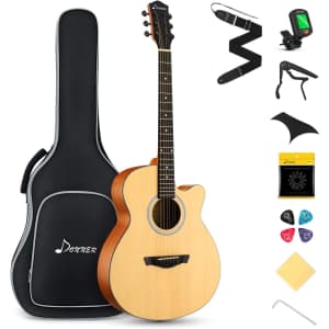 Donner Acoustic Guitar Starter Kit for $155 Donner Acoustic Guitar Starter Kit for $155