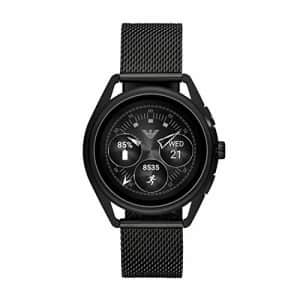 Emporio Armani Men's Smartwatch 2 Touchscreen Stainless Steel Mesh Smartwatch, Black-ART5019 for $325 Emporio Armani Men's Smartwatch 2 Touchscreen Stainless Steel Mesh Smartwatch, Black-ART5019 for $325