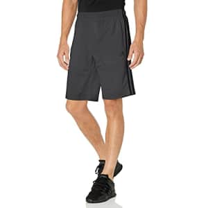 adidas Men's Standard Warm-up Tricot Regular 3-Stripes Shorts, Dark Grey Heather/Black, X-Small for $30 adidas Men's Standard Warm-up Tricot Regular 3-Stripes Shorts, Dark Grey Heather/Black, X-Small for $30