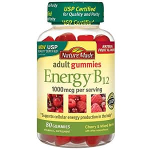 Nature Made Energy B-12 Adult Gummies, Cherry & Wild Berries 80 ea(Pack of 3) for $30