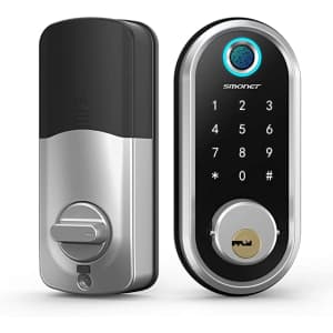 Smonet Fingerprint Electronic Deadbolt Door Lock for $125