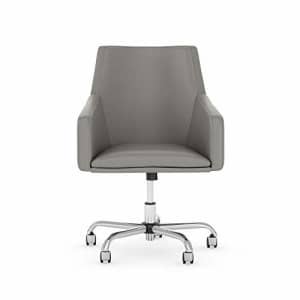 Bush Furniture Bush Business Furniture London Mid Back Leather Box Chair in Light Gray for $289 Bush Furniture Bush Business Furniture London Mid Back Leather Box Chair in Light Gray for $289