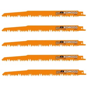 Kowood 9" Woodcutting Saw Blade 5-Pack for $10