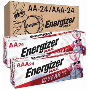 Energizer MAX AA & AAA Batteries 48-Pack for $24 via Sub & Save