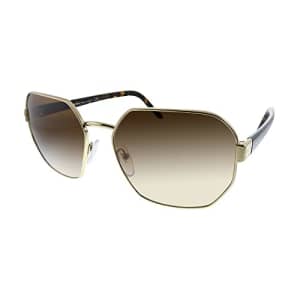 Prada PR 54XS ZVN6S1 Gold Metal Geometric Sunglasses Brown Gradient Lens for $96