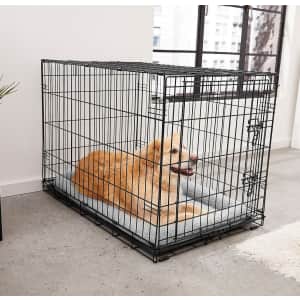 Frisco Fold & Carry Single Door Collapsible Wire Dog Crate & Mat Kit for $48 in cart