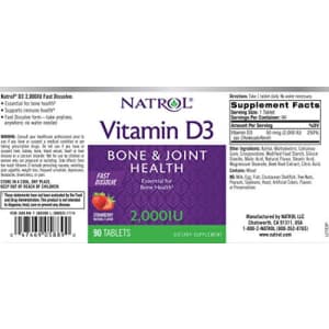 Natrol Vitamin D3 2,000 IU Tablets, Strawberry, 90 Count for $9 Natrol Vitamin D3 2,000 IU Tablets, Strawberry, 90 Count for $9