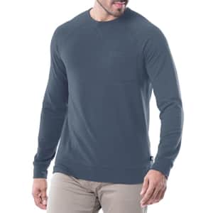 Lee Jeans Lee Men's French Terry Long Sleeve Raglan Tee Shirt, Blue, XX-Large for $20