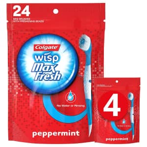 Colgate Max Fresh Wisp Disposable Mini Travel Toothbrushes 96-Pack for $14 via Sub & Save