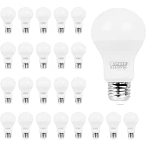 Feit Electric 60W-Equivalent A19 E26 LED Bulb 24-Pack for $20