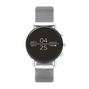 Skagen Connected Falster 2 Stainless Steel Magnetic Mesh Touchscreen Smartwatch, Color: Silver for $136