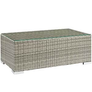 Modway EEI-2691 Repose Wicker Rattan Glass Outdoor Patio Coffee Table in Light Gray for $161 Modway EEI-2691 Repose Wicker Rattan Glass Outdoor Patio Coffee Table in Light Gray for $161