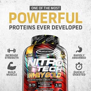 MuscleTech Nitro-Tech Whey Gold Protein Powder, Whey Isolate and Peptides, 24 Grams Protein, 5.5 for $41 MuscleTech Nitro-Tech Whey Gold Protein Powder, Whey Isolate and Peptides, 24 Grams Protein, 5.5 for $41