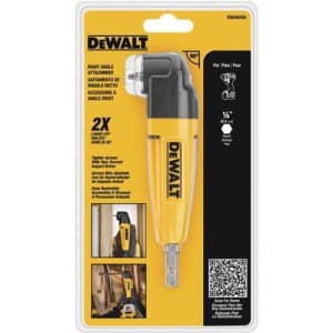 DEWALT Right Angle Drill Adapter DWARA050 HD Version in Retail Pack for $19 DEWALT Right Angle Drill Adapter DWARA050 HD Version in Retail Pack for $19