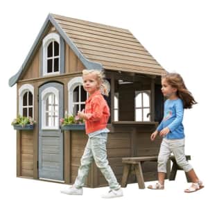 KidKraft Forestview II Wooden Outdoor Playhouse for $224