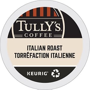 Tully's Coffee Italian Dark Roast Keurig Single-Serve K-Cup Pods, Dark Roast Coffee, 24 Count for $28