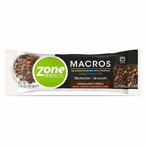 Zone Perfect Macros Bars, with 15g Protein, 1g Sugars and 18 Vitamins & Minerals, Chocolatey for $33