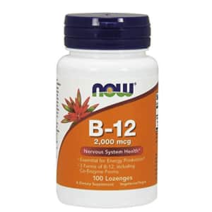 Now Foods NOW Supplements, B-12 2,000 mcg, Energy Production*, Nervous System Health*, 100 Lozenges for $10 Now Foods NOW Supplements, B-12 2,000 mcg, Energy Production*, Nervous System Health*, 100 Lozenges for $10