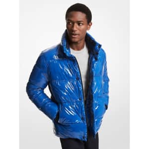 Michael Kors Men's Quilted Patent Nylon Puffer Jacket for $129