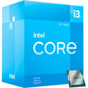12th-Gen. Intel Core i3-12100F 3.3GHz Quad-Core Desktop Processor for $107