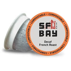 SF Bay Coffee DECAF French Roast 12 Ct Swiss Water Processed Dark Roast Compostable Coffee Pods, K for $14 SF Bay Coffee DECAF French Roast 12 Ct Swiss Water Processed Dark Roast Compostable Coffee Pods, K for $14