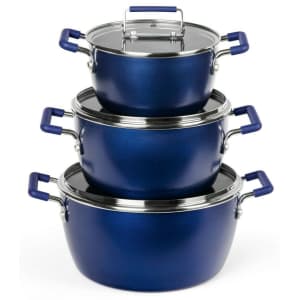 GraniteStone 6-Piece Nonstick Nesting Pot Set for $50 GraniteStone 6-Piece Nonstick Nesting Pot Set for $50