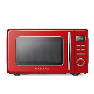 Galanz GLCMKZ07RDR07 Retro Countertop Microwave Oven with Auto Cook & Reheat, Defrost, Quick Start for $150