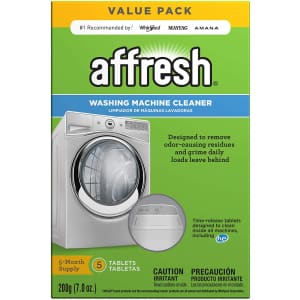 Affresh Washing Machine Cleaner 5-Count Tablets for $10 Affresh Washing Machine Cleaner 5-Count Tablets for $10