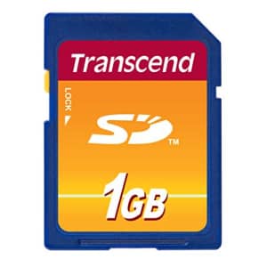 Transcend 1 GB SD Flash Memory Card TS1GSDC for $35