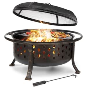 KingSo 36" Wood-Burning Fire Pit for $74 KingSo 36" Wood-Burning Fire Pit for $74