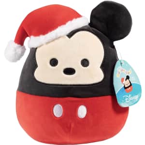 Squishmallow 8" Disney Mickey Mouse with Santa Hat for $14
