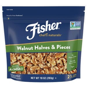Fisher Walnut Halves and Pieces 10-oz. Bag for $3.59 via Sub & Save