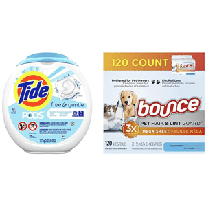 Tide Pods Free & Gentle 81-Count w/ Bounce Pet Dryer Sheets 120-Count Bundle for $23 via Sub. & Save