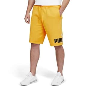 PUMA Men's Tall Size Essentials Big Logo Fleece 10" Shorts, Tangerine, Large for $15