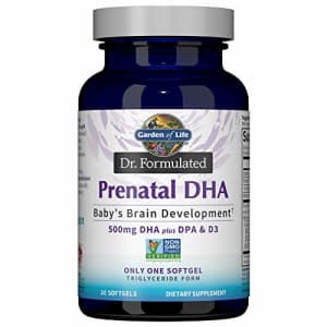 Garden of Life Dr. Formulated Prenatal DHA Fish Oil - Strawberry, 500mg DHA & DPA in Triglyceride for $28 Garden of Life Dr. Formulated Prenatal DHA Fish Oil - Strawberry, 500mg DHA & DPA in Triglyceride for $28
