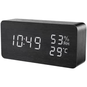 KeeKit Digital Wooden Alarm Clock for $16 KeeKit Digital Wooden Alarm Clock for $16