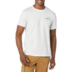 Billabong Men's Classic Short Sleeve Premium Logo Graphic Tee T-Shirt, White Arch Fill, Large for $26